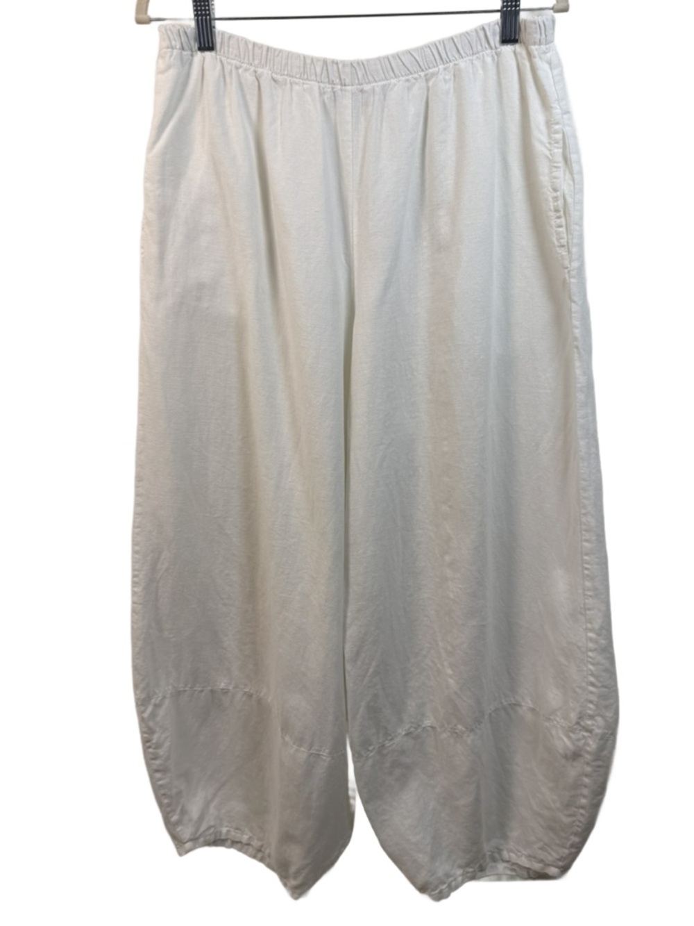 bryn Walker Soft Cream Barrel leg linen Pants